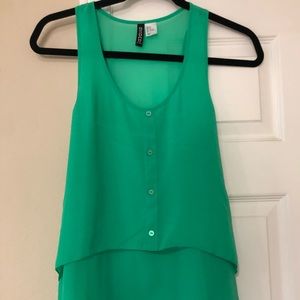 🛍💵 4/$25 NWOT H&M Green Tank Top